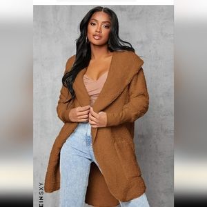 Teddy coat with pockets